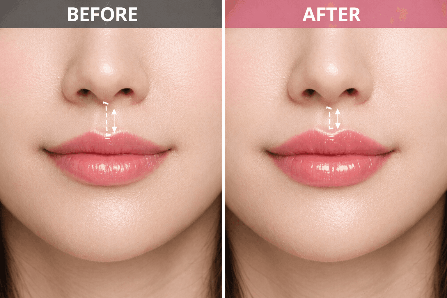 唇部填充剂1cc，讓人中看起來更短的秘密