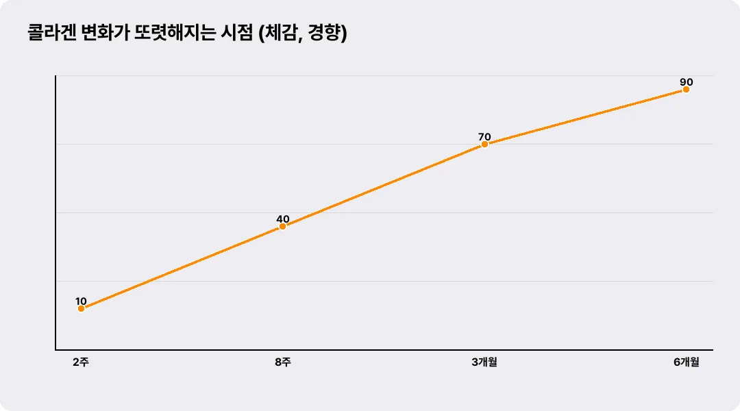 콜라겐 변화가 또렷해지는 시점 (체감, 경향)