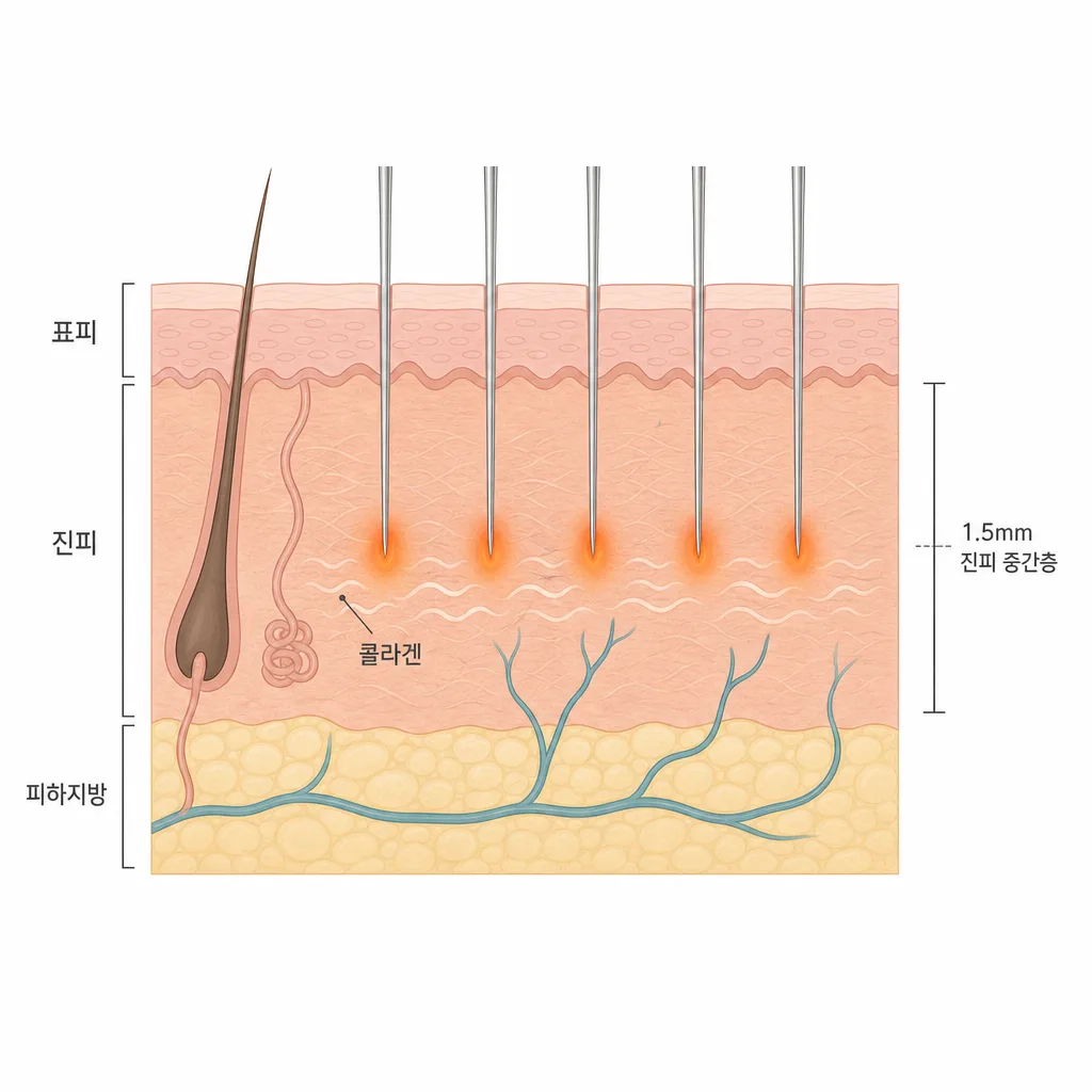 How micro-needles and RF heat stimulate the dermis