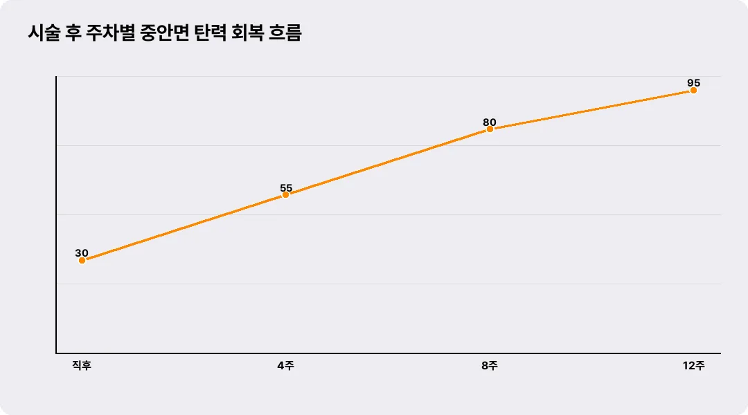 시술 후 주차별 중안면 탄력 회복 흐름