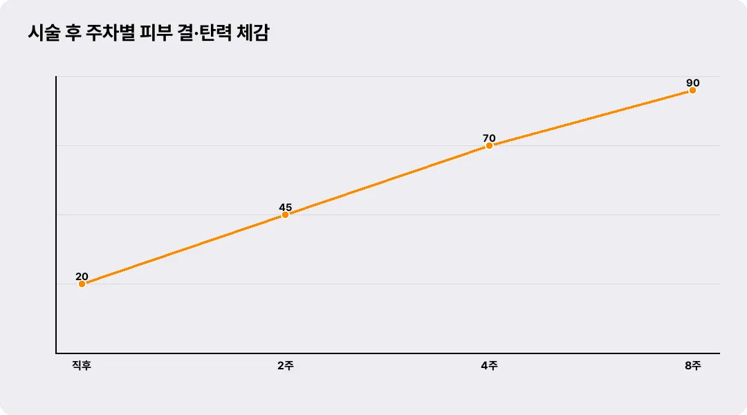 시술 후 주차별 피부 결·탄력 체감
