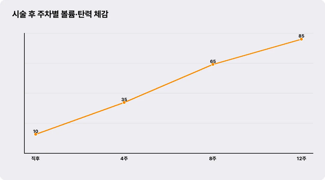 시술 후 주차별 볼륨·탄력 체감