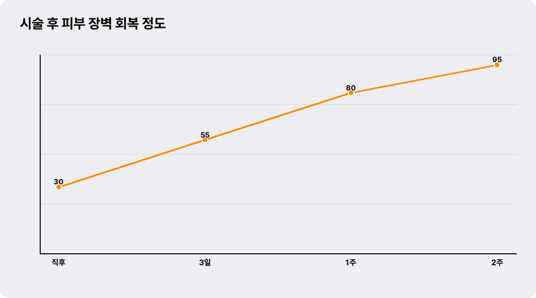 시술 후 피부 장벽 회복 정도