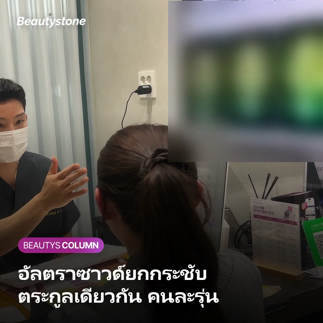 ภาพแสดงความสัมพันธ์ว่า Ulthera กับ Ultherapy PRIME เป็นรุ่นก่อนกับรุ่นถัดไปของอัลตราซาวด์ยกกระชับตระกูลเดียวกัน