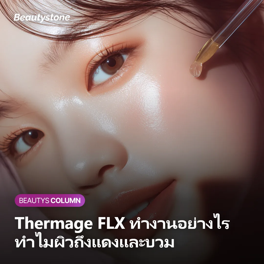 ภาพแสดงความร้อนคลื่นวิทยุของ Thermage FLX ที่ส่งลงชั้นหนังแท้และคอลลาเจน