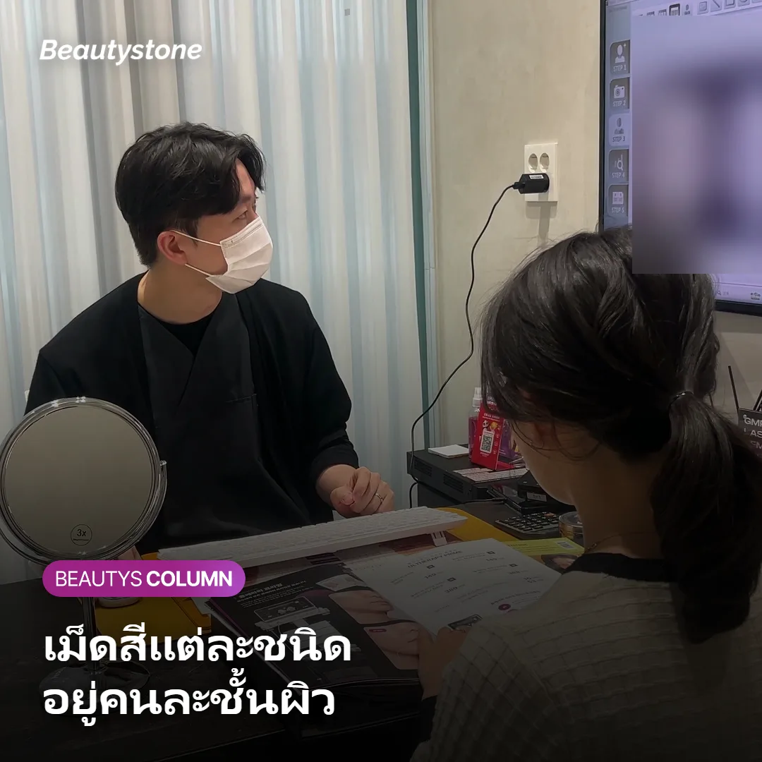 ภาพแสดงความแตกต่างของฝ้า กระ และจุดด่างดำในแต่ละชั้นผิว