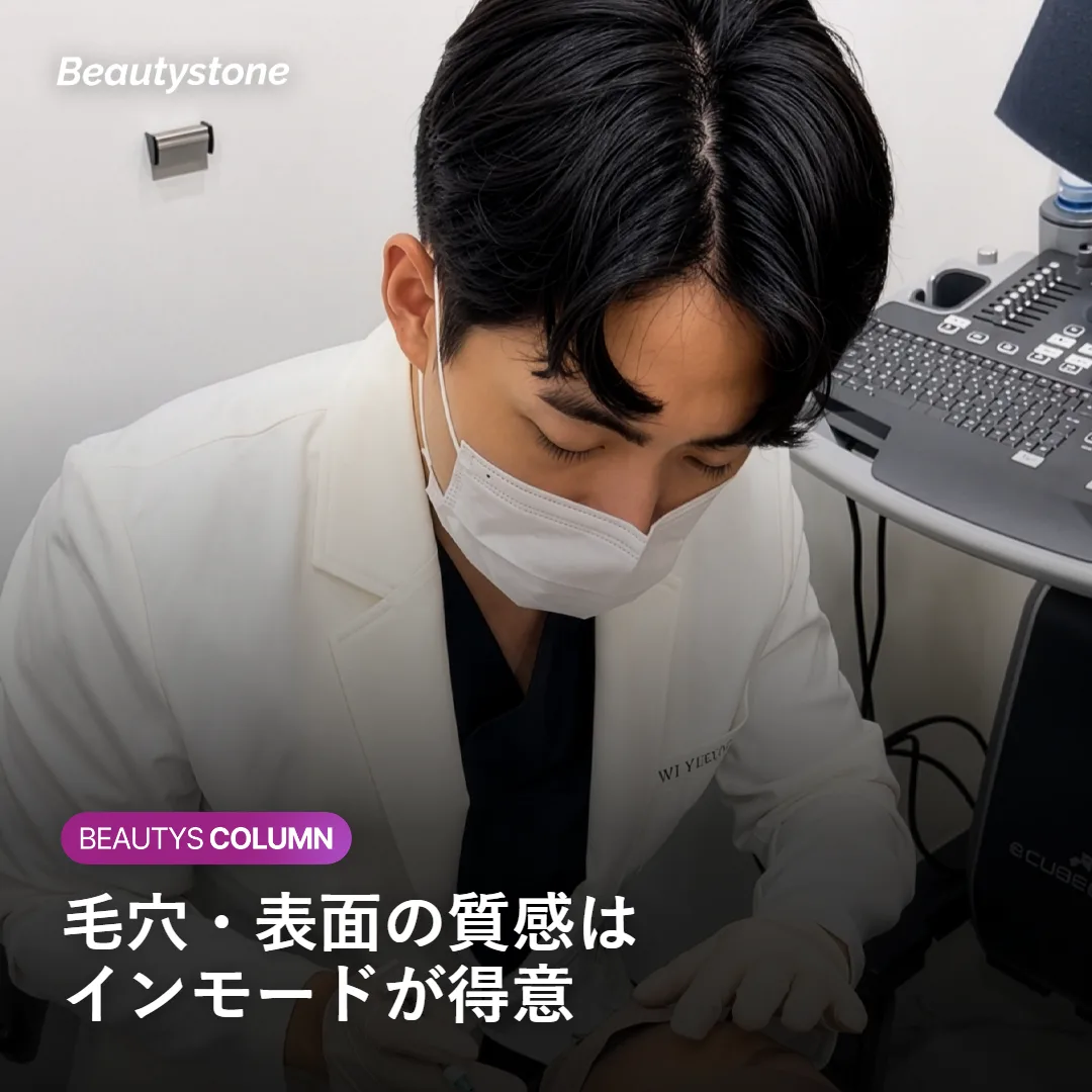 インモードの施術がどの層に届くかを示す図