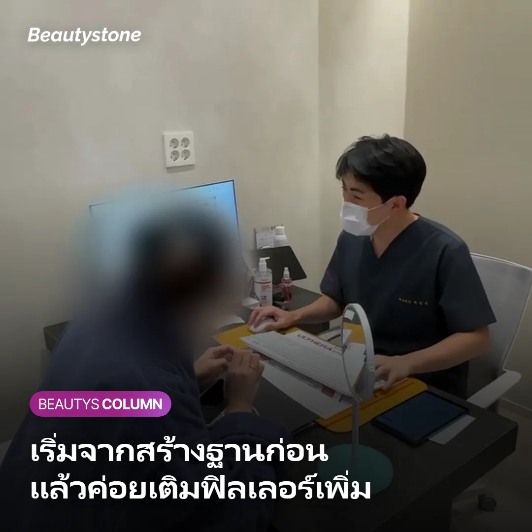 ภาพแสดงลำดับขั้นตอนการทำ Juvelook Volume ก่อนเติมฟิลเลอร์