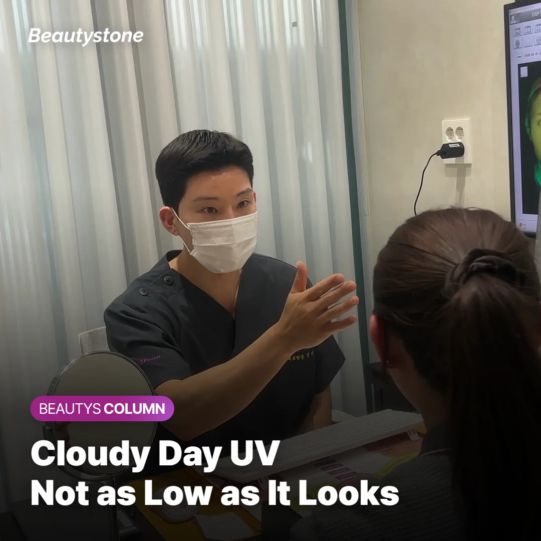 Graphic showing the percentage of UV radiation reaching the ground under different cloud cover conditions