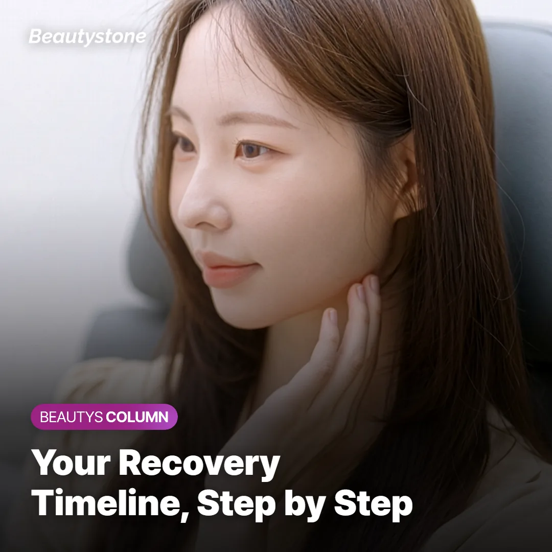 Timeline showing recovery and results after hip filler injections