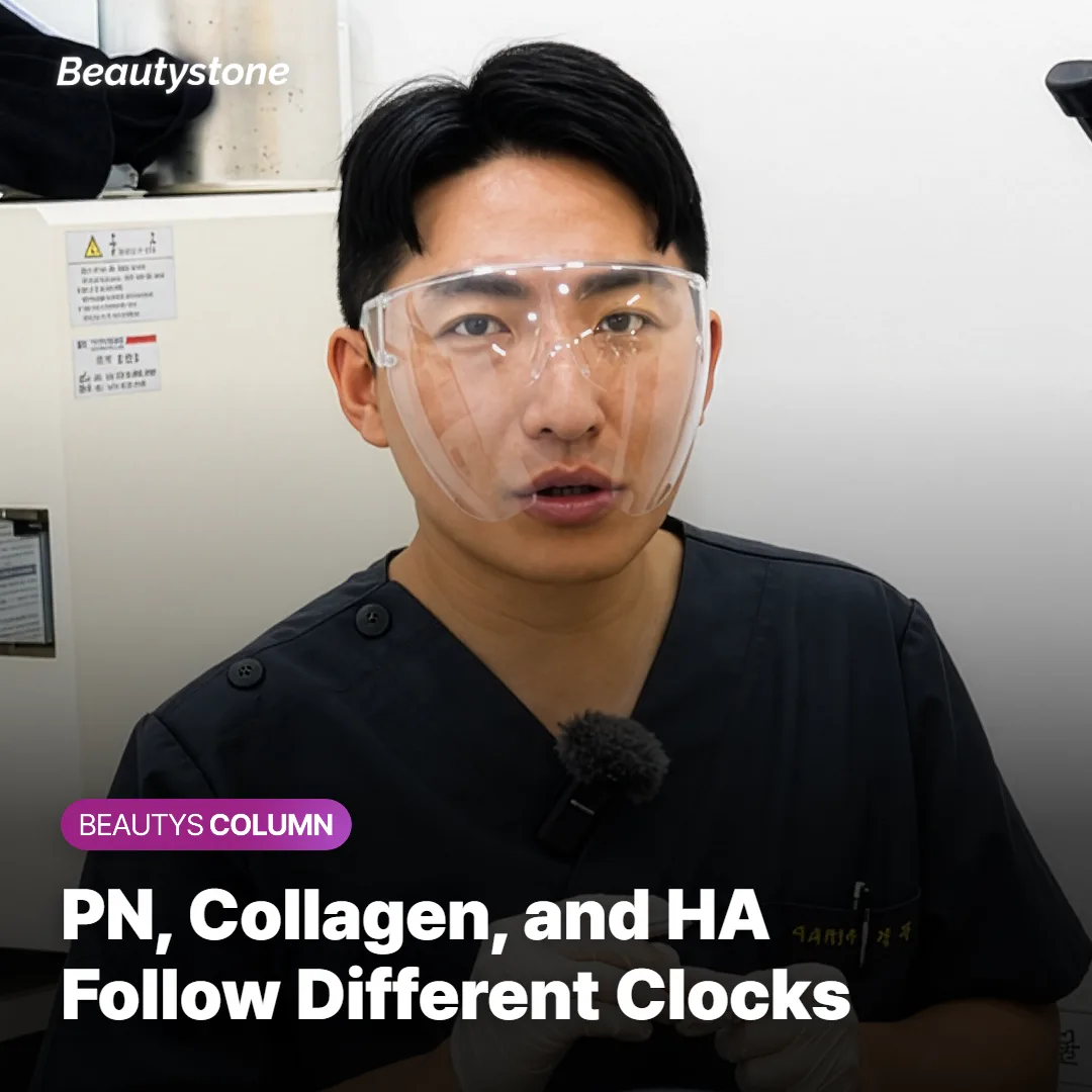 Chart showing recommended treatment intervals for PN, collagen-inducing, and HA skin boosters