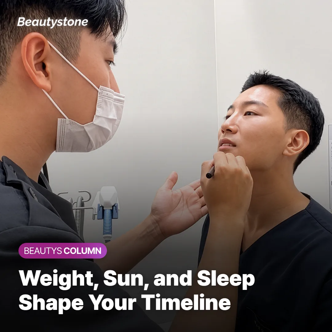 Lifestyle factors like sun exposure, weight change, and sleep affecting Ultherapy longevity
