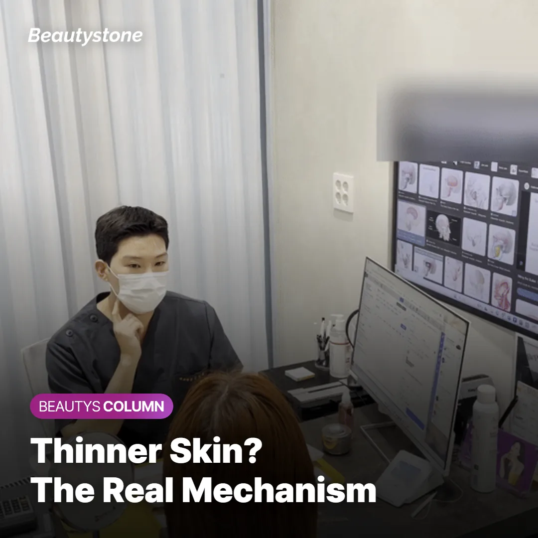 Illustration explaining why frequent chemical peels affect the skin barrier rather than thinning the dermis