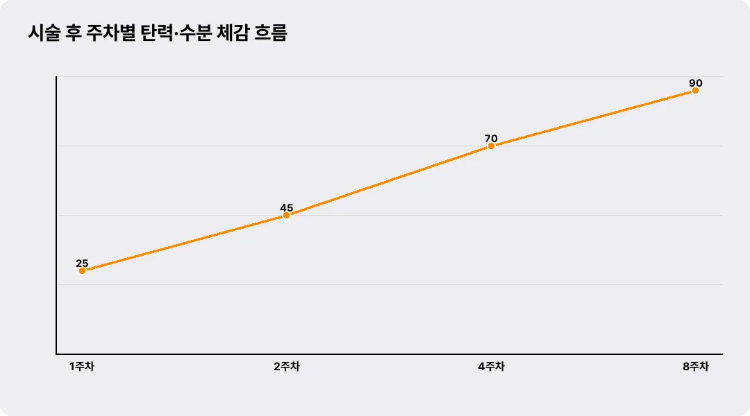 시술 후 주차별 탄력·수분 체감 흐름