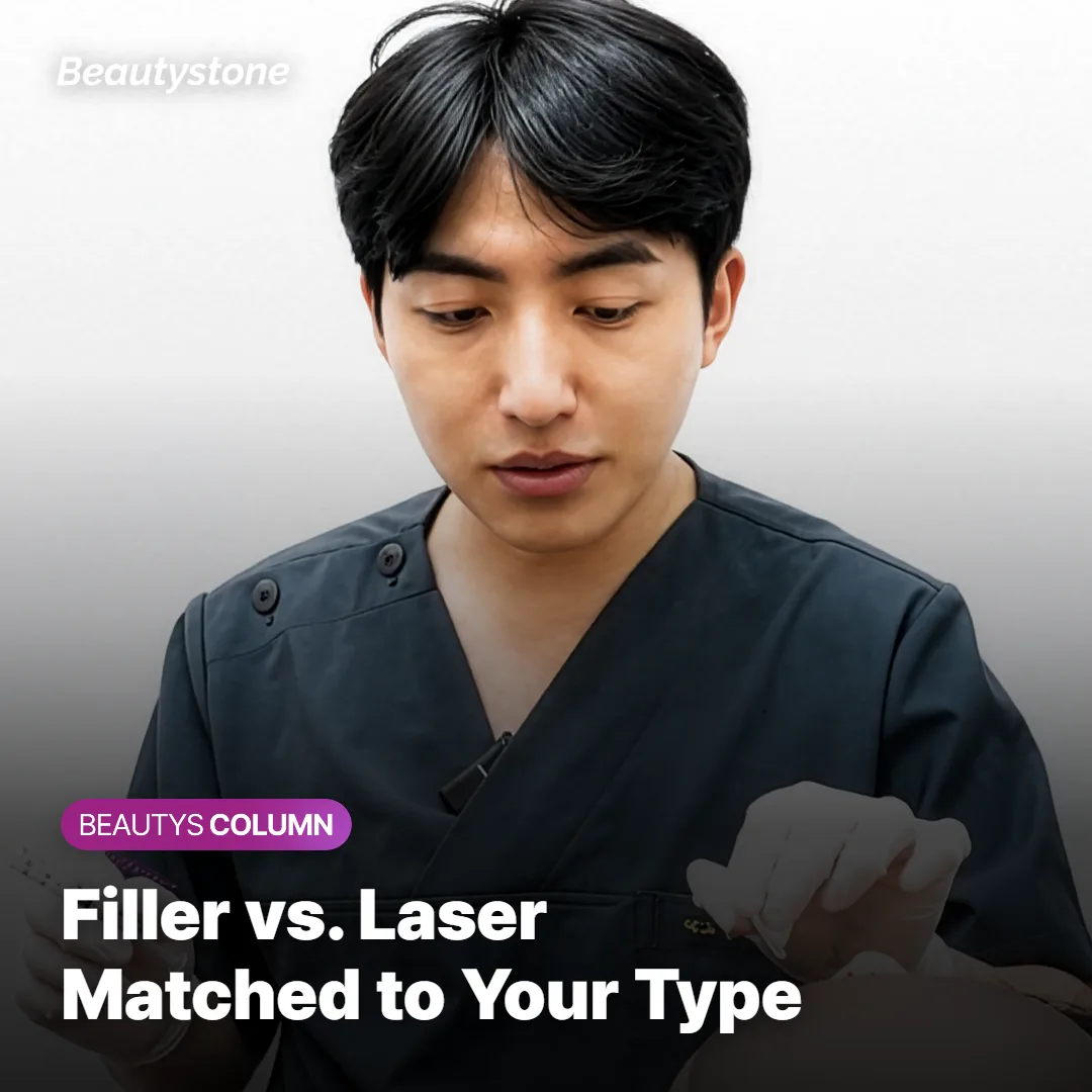 Side-by-side comparison chart of dermal filler versus laser treatment for dark circles