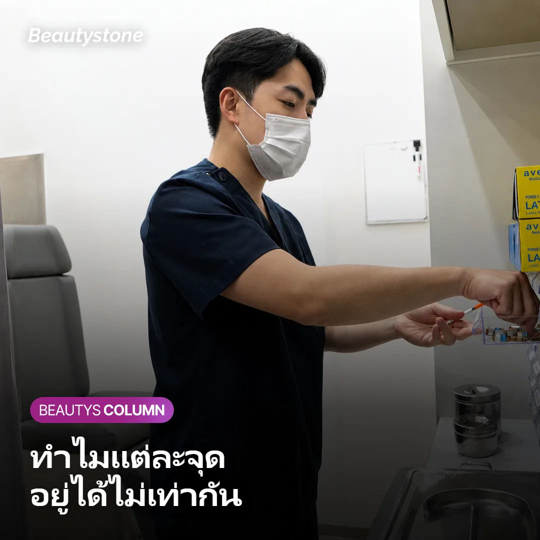 ภาพแสดงกลไกที่ทำให้ฟิลเลอร์แต่ละจุดบนใบหน้าอยู่ได้ไม่เท่ากัน