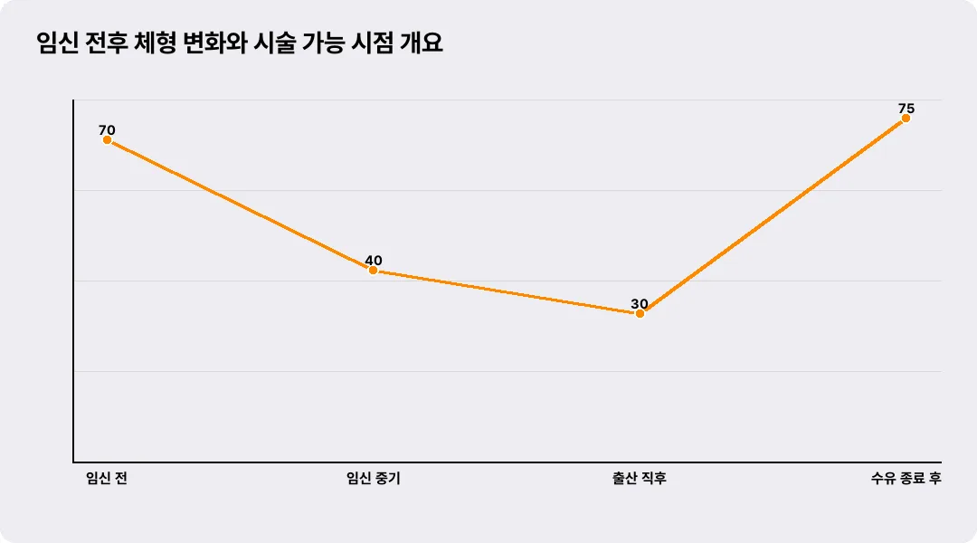 임신 전후 체형 변화와 시술 가능 시점 개요