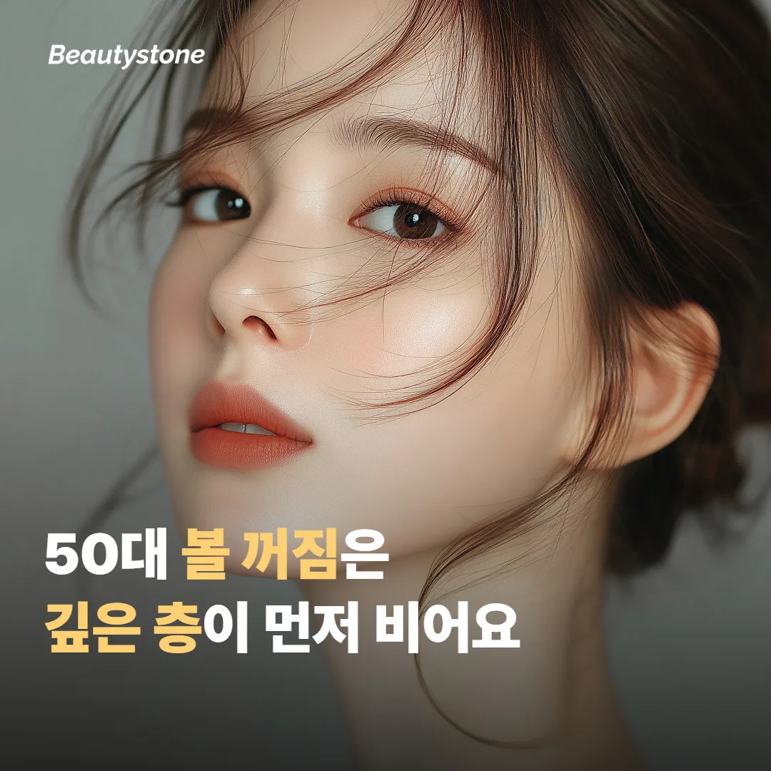 50대의 볼 꺼짐은 30대와 원인이 달라요