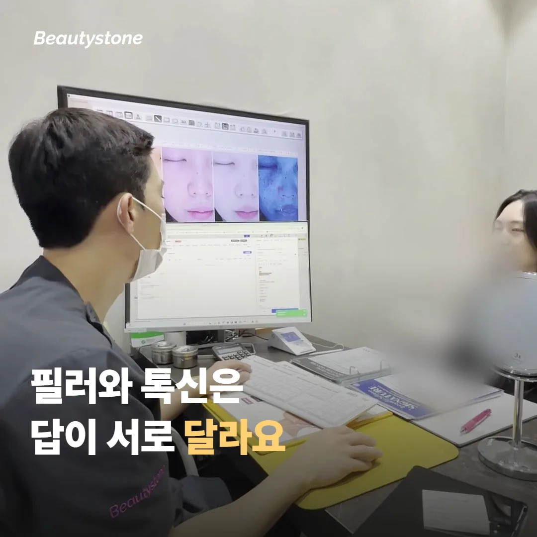필러가 남아 있는 경우와 톡신이 남아 있는 경우, 답이 왜 다를까요