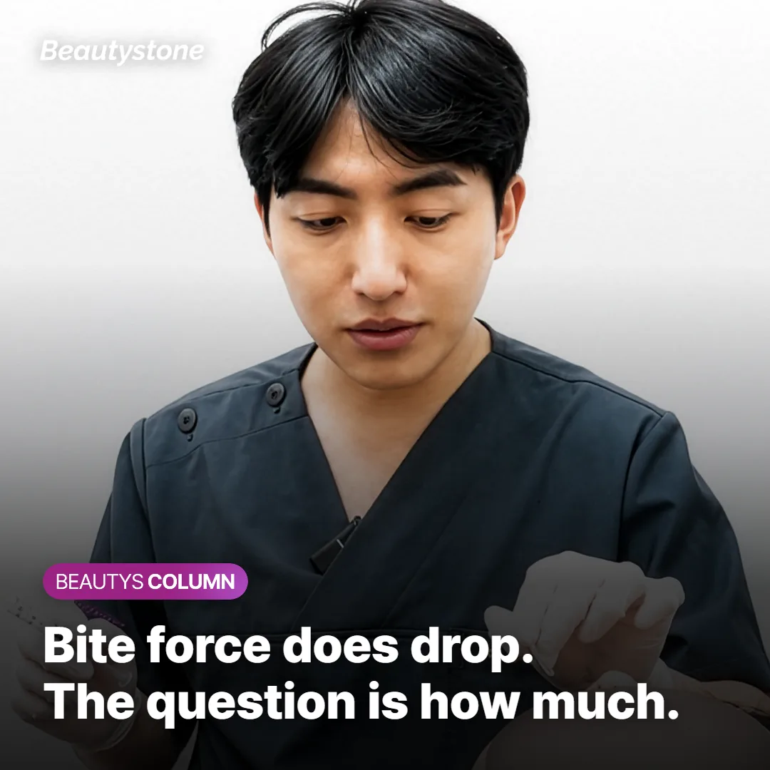 How much bite strength masseter Botox actually takes away