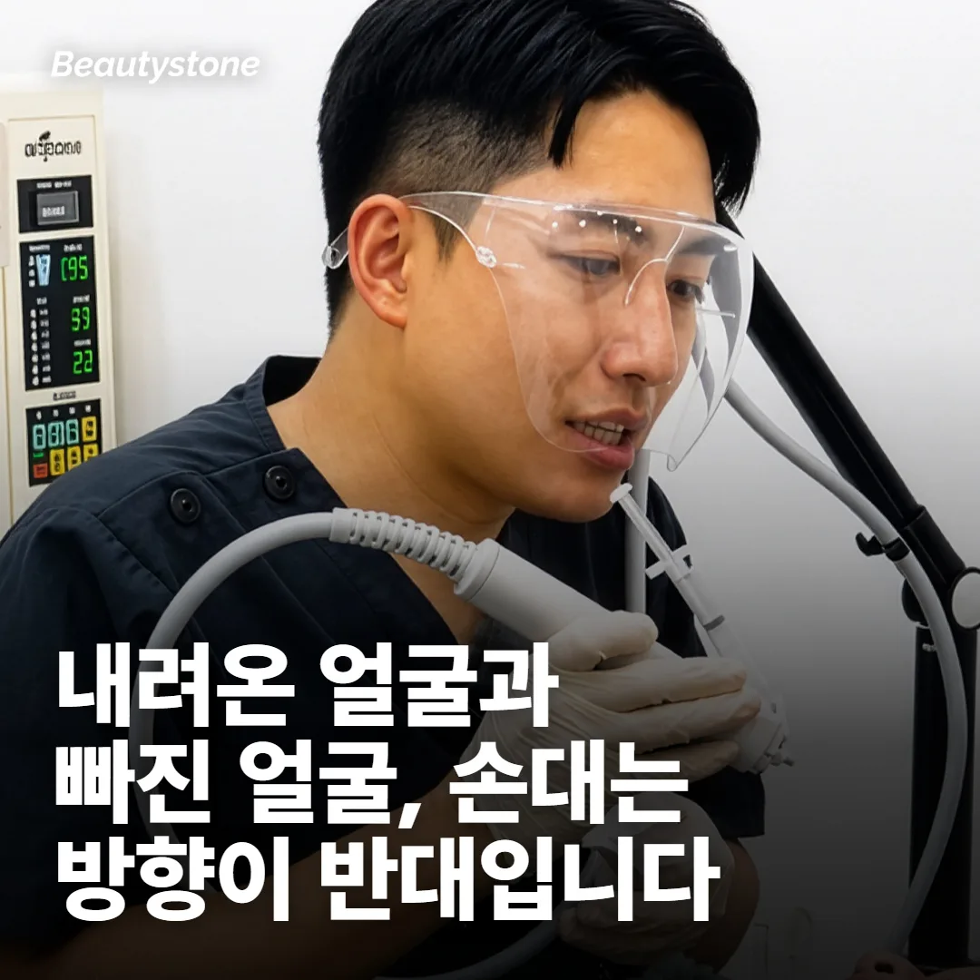 처진 것인지 꺼진 것인지부터 갈립니다