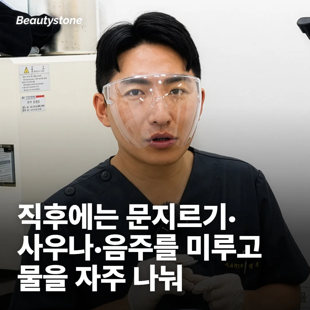 시술 직후 집에서 조심할 것