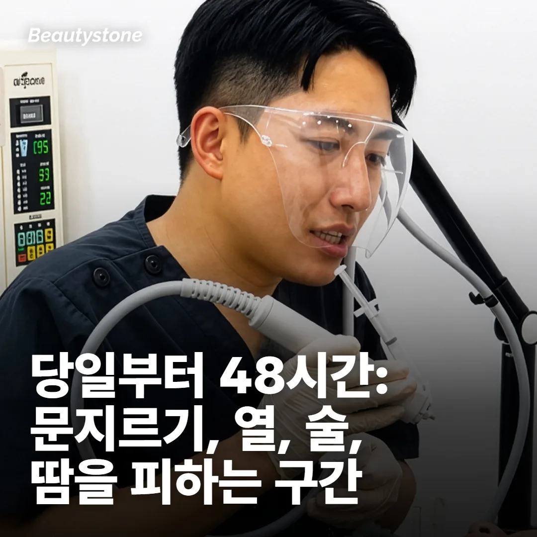 시술 당일부터 48시간 — 주사 자리를 지키는 구간