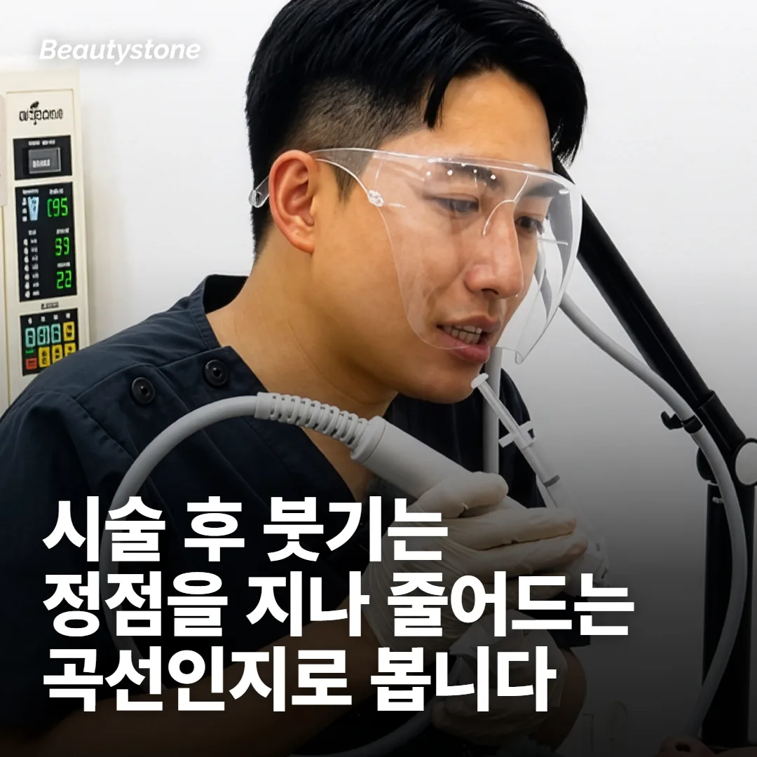 시술 뒤 붓기와 여드름 자체의 붓기는 나눠서 봅니다