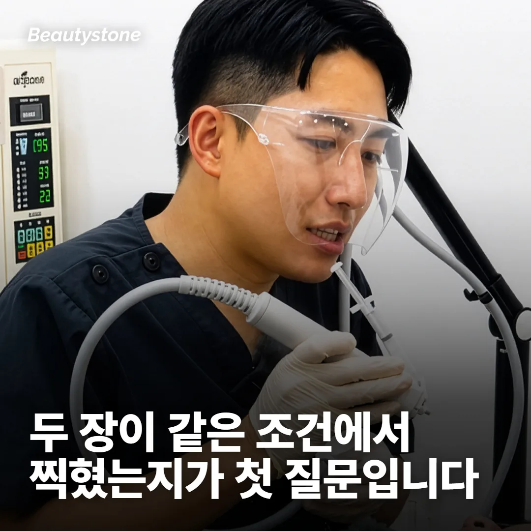 전후 사진에서 먼저 볼 것은 얼굴이 아닙니다