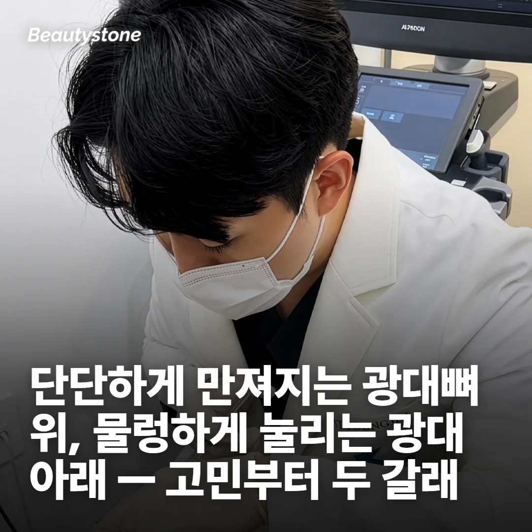 광대는 한 부위가 아니라 두 구역이에요