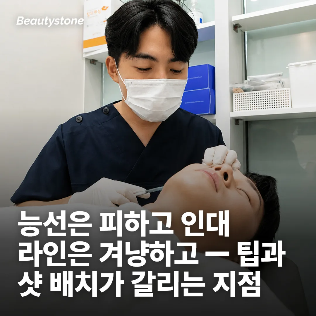 그래서 팁 깊이와 샷 배치가 구역마다 갈려요