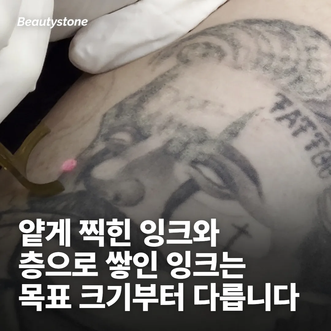 잉크가 어느 깊이에 얼마나 들어갔는지
