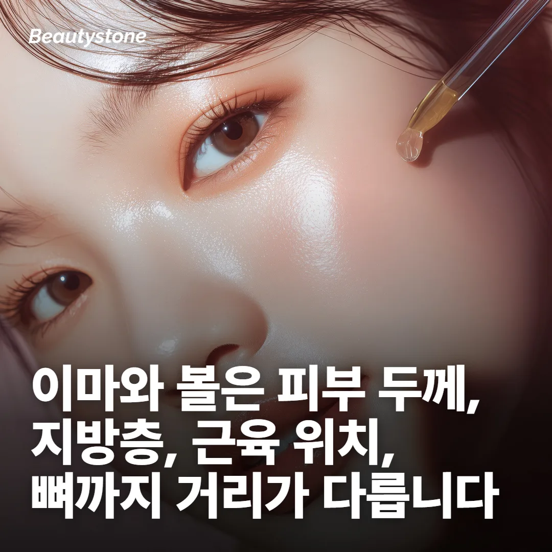 이마와 볼, 해부가 이렇게 다릅니다