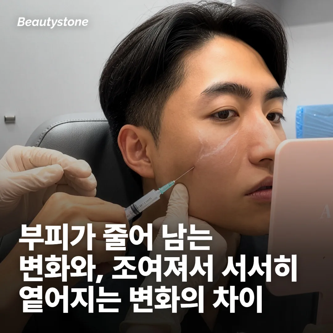 지방이 줄어서 생긴 변화와 피부가 조여져서 생긴 변화