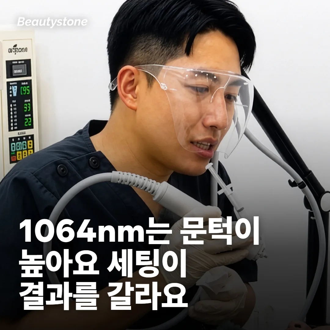 1064nm는 에너지 세팅이 결과를 갈라요