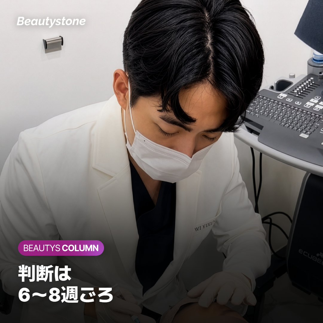 あごのボトックスの効果を6〜8週ごろに判断する目安