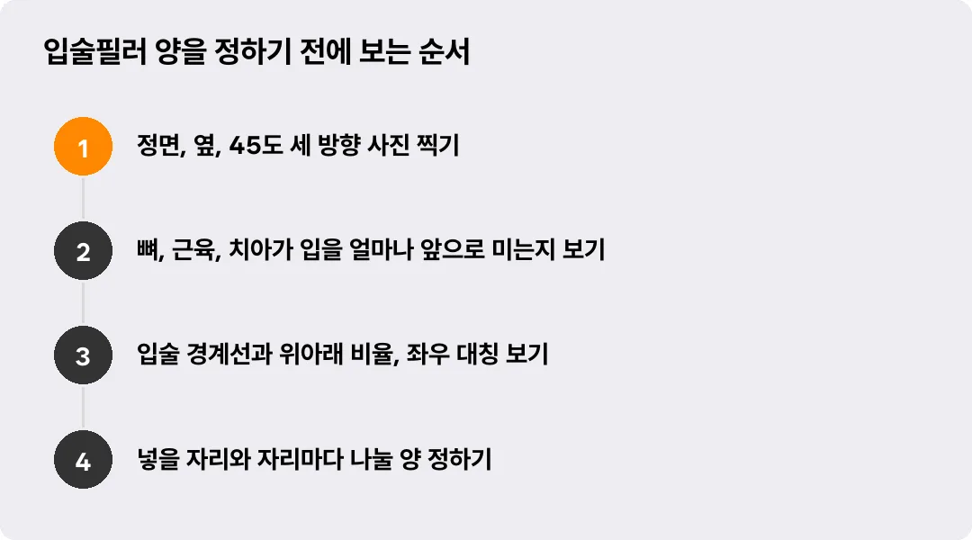 입술필러 양을 정하기 전에 보는 순서