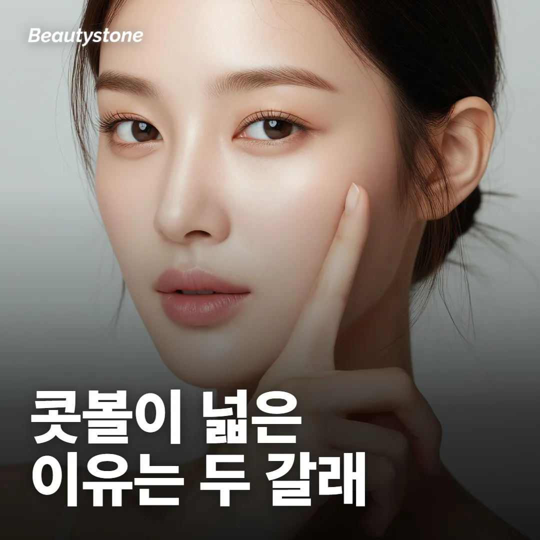 콧볼이 넓어 보이는 이유는 두 갈래예요