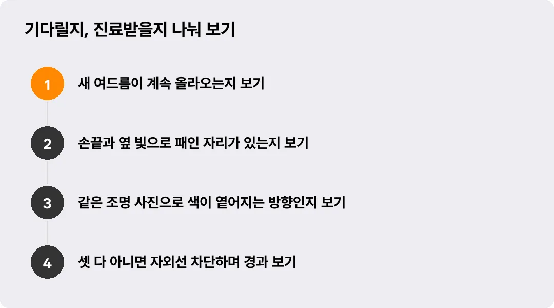 기다릴지, 진료받을지 나눠 보기