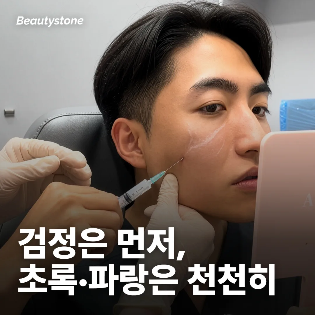 피코웨이로 지우면 어떤 색이 먼저 빠지고 어떤 색이 남아요?