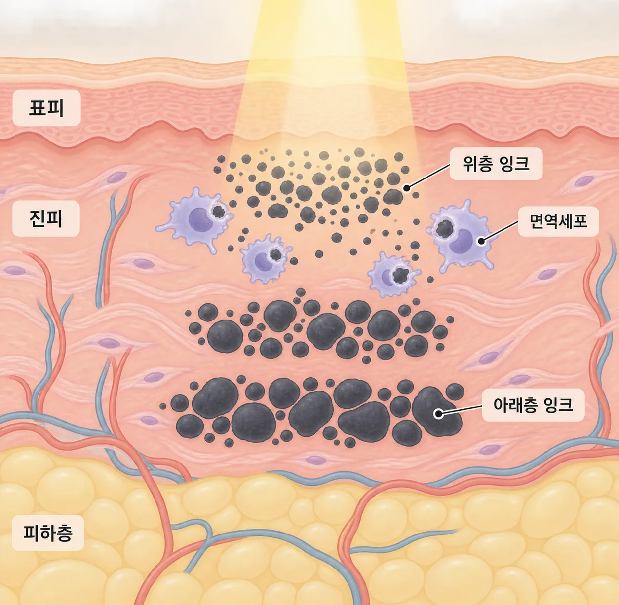 잉크가 여러 겹이라 한 번에 다 부수지 못하고, 회차마다 조금씩 옅어져요